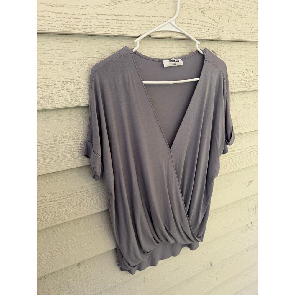 Double Zero Oversized Lavender Surplice Drape Top – Women’s Spicy Small - Picture 3 of 7